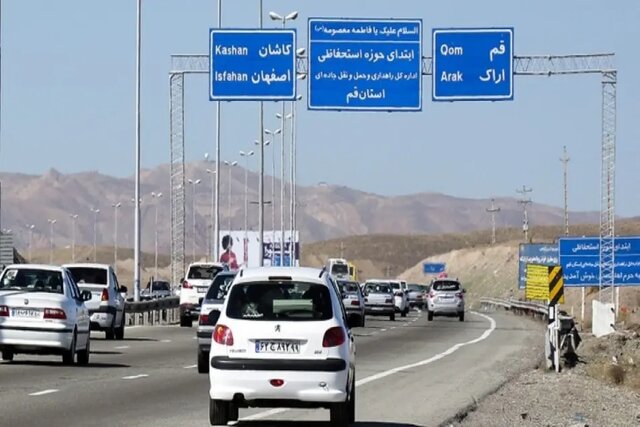 اعمال محدودیت‌های ترافیکی در محورهای مواصلاتی قم