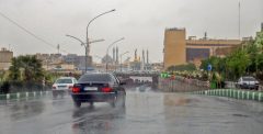 آسمان قم بارانی می‌شود
