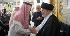 استقبال حجت‌الاسلام شهرستانی از سفیر عربستان در قم