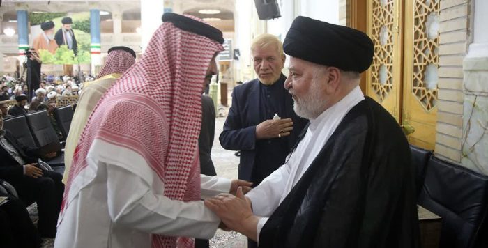 استقبال حجت‌الاسلام شهرستانی از سفیر عربستان در قم